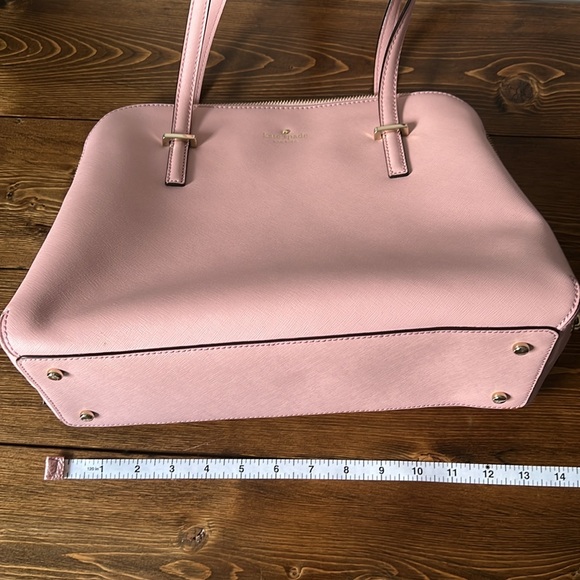 NWOT Kate Spade Light Pink, Double Zippered Bowling Shoulder Bag - Picture 12 of 13